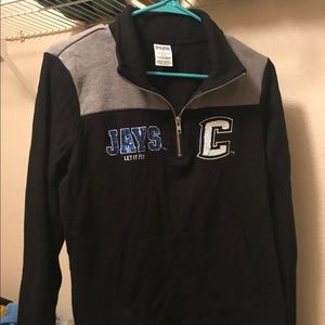 VS Pink quarter zip fleece